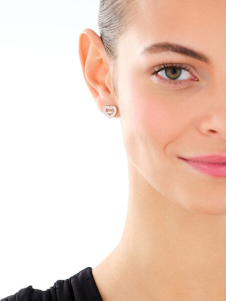 Rhodium Plated Silver Earrings with Cubic Zirconia