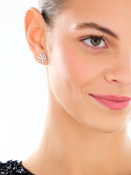 Rhodium Plated Silver Earrings with Cubic Zirconia