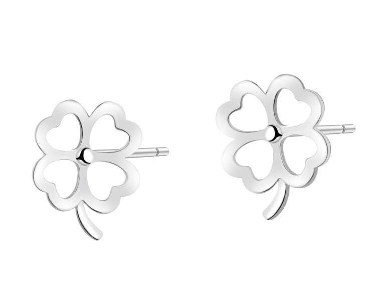 Rhodium Plated Silver Earrings 