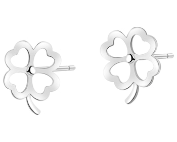 Rhodium Plated Silver Earrings 