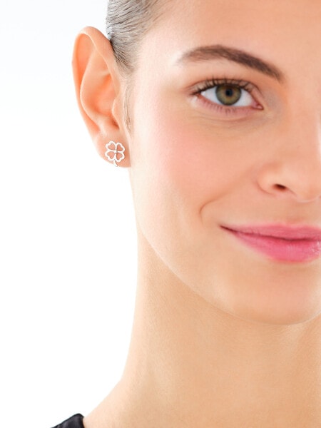 Rhodium Plated Silver Earrings