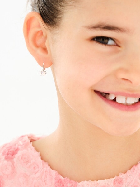 Rhodium Plated Silver Earrings with Cubic Zirconia