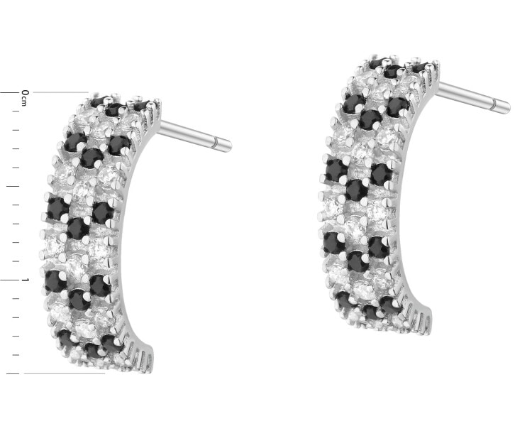 Rhodium Plated Silver Earrings