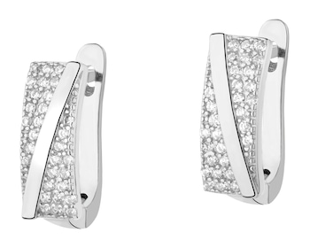 Kolczyki srebrne z cyrkonami