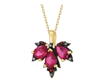 585 Yellow Gold Ruthenium-Plated Pendant - fineness 585