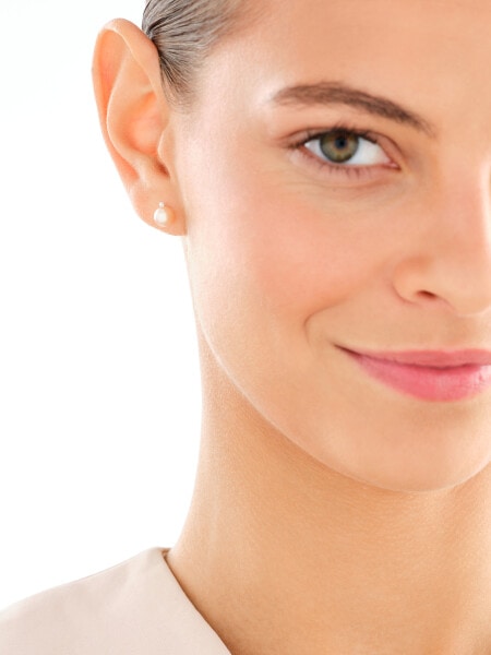 14 K Rhodium Plated Rose Gold Earrings  - fineness 14 K