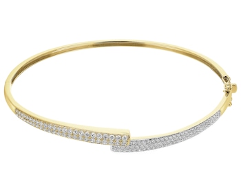 Bransoletka z żółtego złota z brylantami - 0,98 ct - próba 585