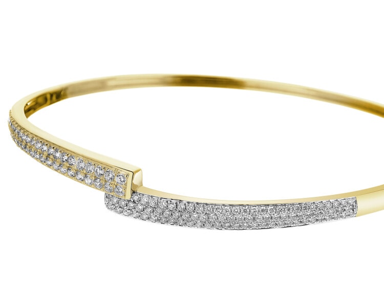 Bransoletka z żółtego złota z brylantami - 0,98 ct - próba 585