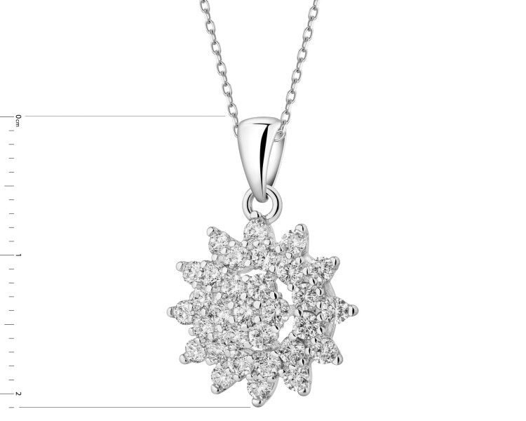 Zawieszka srebrna z cyrkoniami