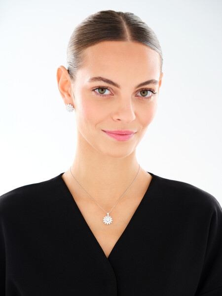 Zawieszka srebrna z cyrkoniami