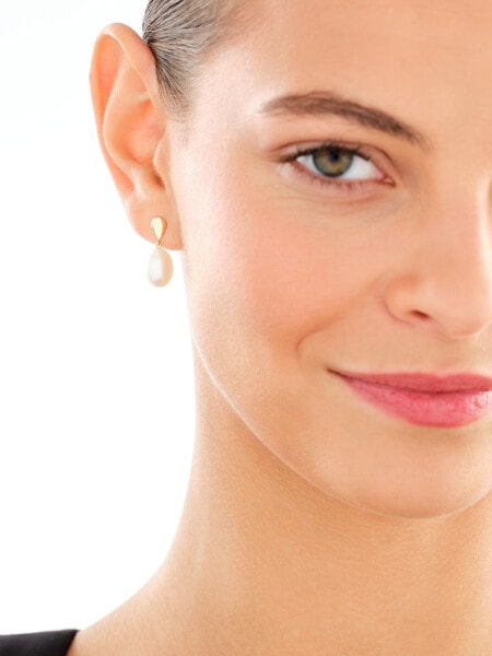 Złote kolczyki z perłami