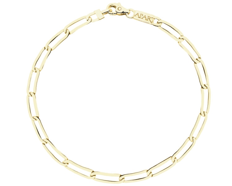 Złota bransoletka - paper clip