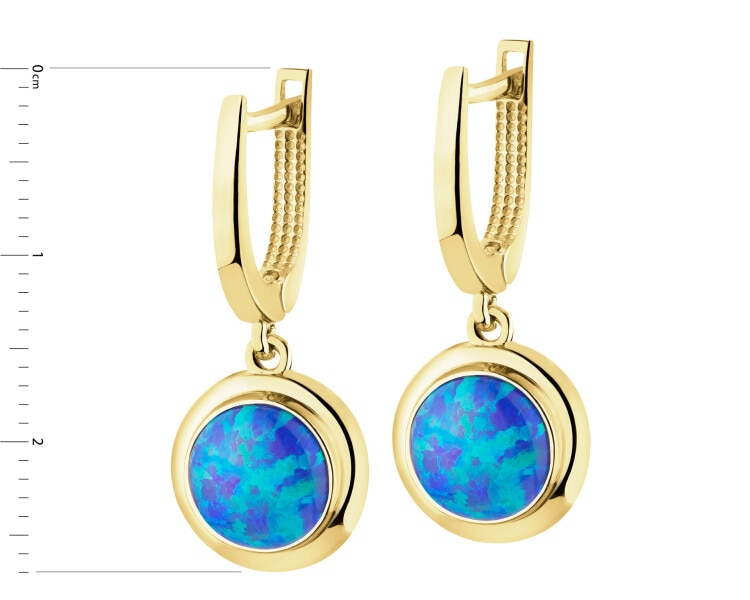 Zlaté náušnice s opality