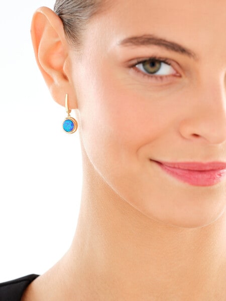 Zlaté náušnice s opality