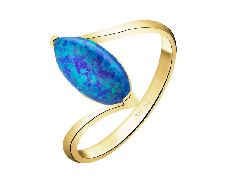 Zlatý prsten s opalitem