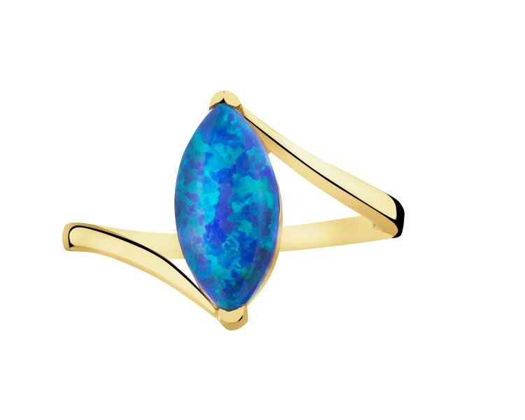 Zlatý prsten s opalitem
