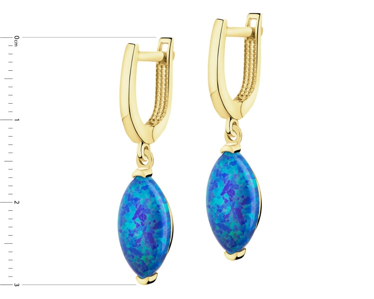 Zlaté náušnice s opality