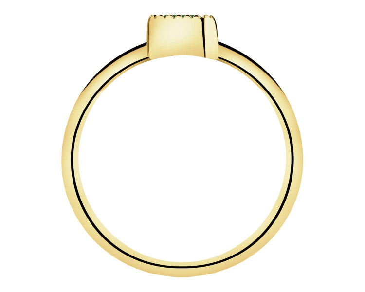 Złoty pierścionek z agatem