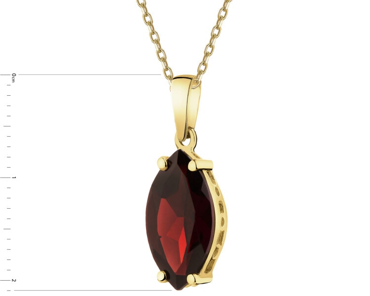 Złota zawieszka z granatem