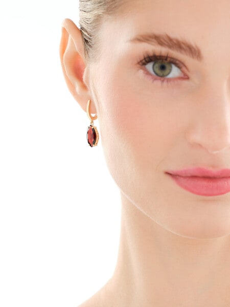 Złote kolczyki z granatami