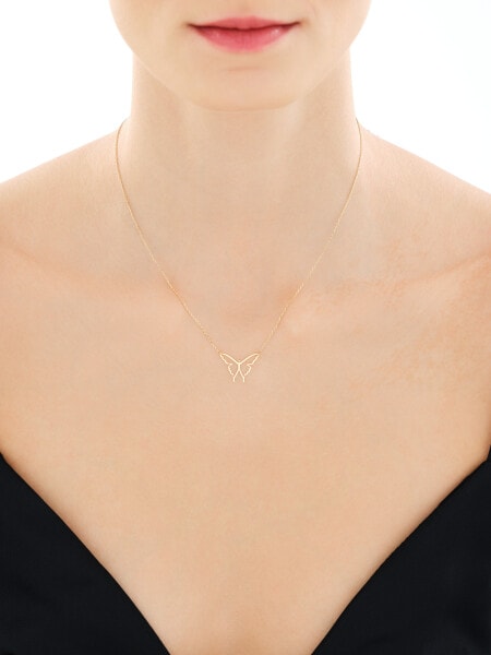 Złoty naszyjnik - motyl