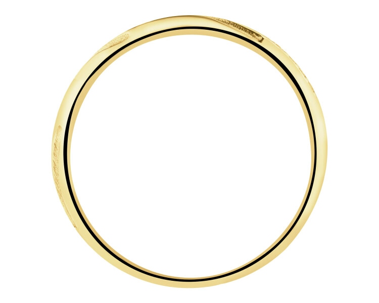 Złoty pierścionek z cyrkoniami