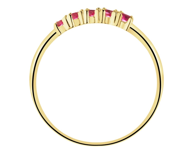 Złoty pierścionek z cyrkoniami