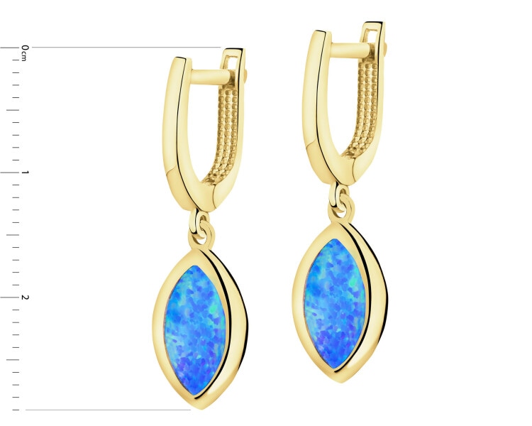 Złote kolczyki z opalitami