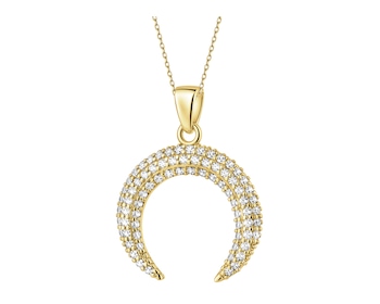 Złota zawieszka z cyrkoniami - Księżyc