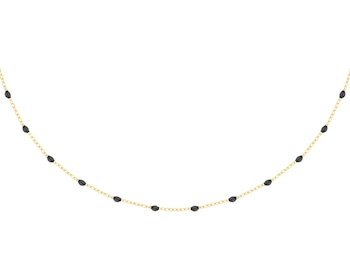 Złoty naszyjnik z emalią