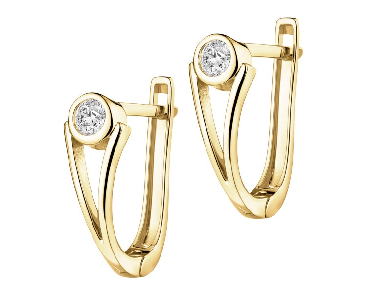 Złote kolczyki z cyrkoniami