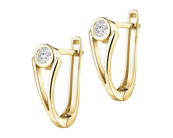 Złote kolczyki z cyrkoniami