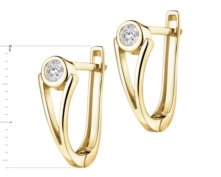 Złote kolczyki z cyrkoniami