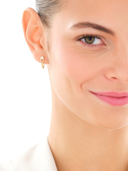 Złote kolczyki z cyrkoniami