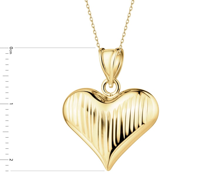Złota zawieszka - serce