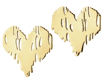 Złote kolczyki - serca