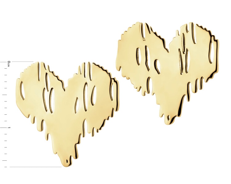 Zlaté náušnice - srdce