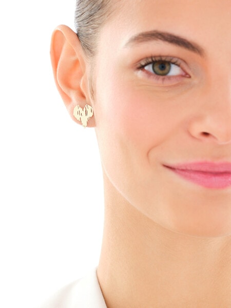 Złote kolczyki - serca