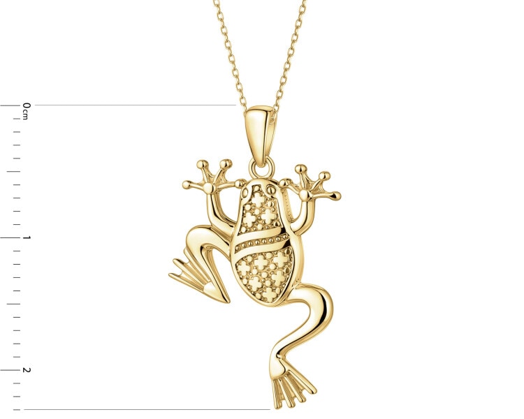 Złota zawieszka - żaba