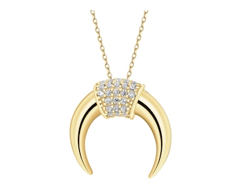 Złoty naszyjnik z cyrkoniami - Księżyc