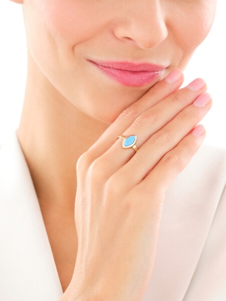 Złoty pierścionek z opalitem