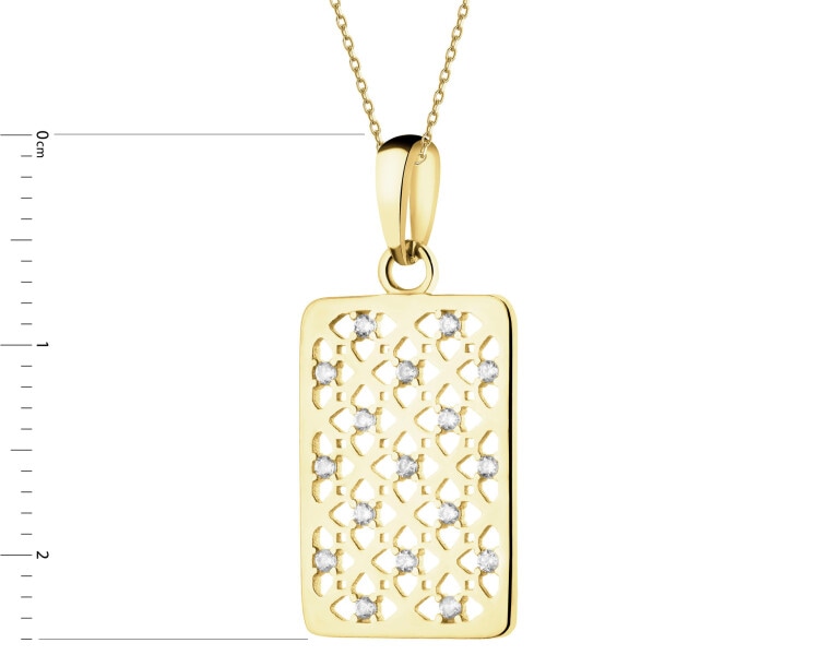 Złota zawieszka z cyrkoniami