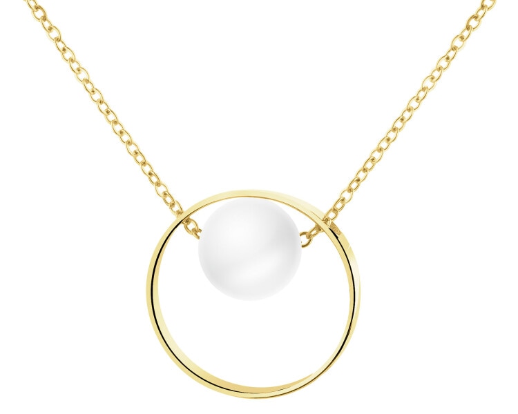 Złoty naszyjnik z perłą