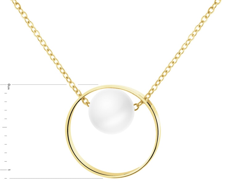 Złoty naszyjnik z perłą
