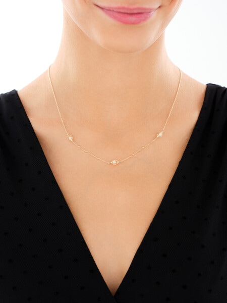 Złoty naszyjnik z perłami