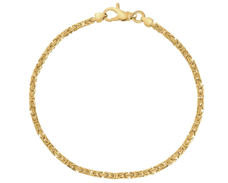 Złota bransoletka - splot królewski
