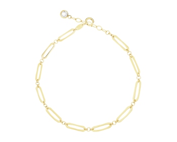 Złota bransoletka z cyrkonią