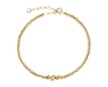 Złota bransoletka z cyrkonią - kulki