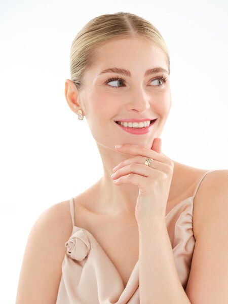 Złote kolczyki z cyrkoniami