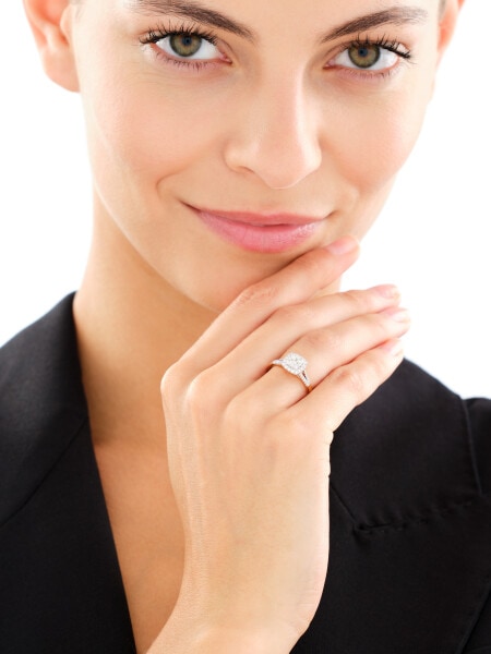 Pierścionek  z żółtego złota z brylantami - 0,51 ct - próba 585